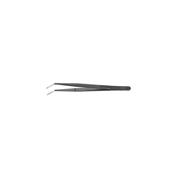 Tweezers with narrow tips angled- 150 mm- Form 22b- Material: AMB